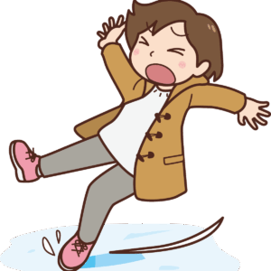 滑って転倒のイメージ